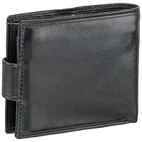 Mancini Equestrian2 RFID Genuine Leather Bi-fold Wallet with Coin Pocket (52155) - Black