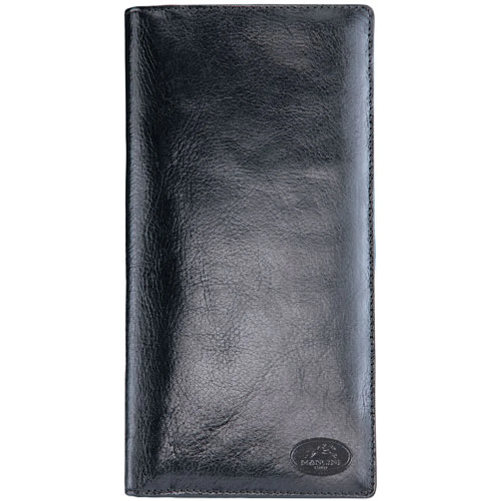 Mancini Equestrian2 RFID Genuine Leather Bi-fold Pocket Wallet - Black