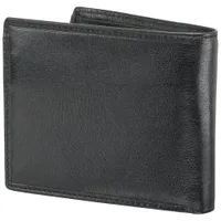 Mancini Equestrian2 RFID Genuine Leather Bi-fold Wing Wallet - Black