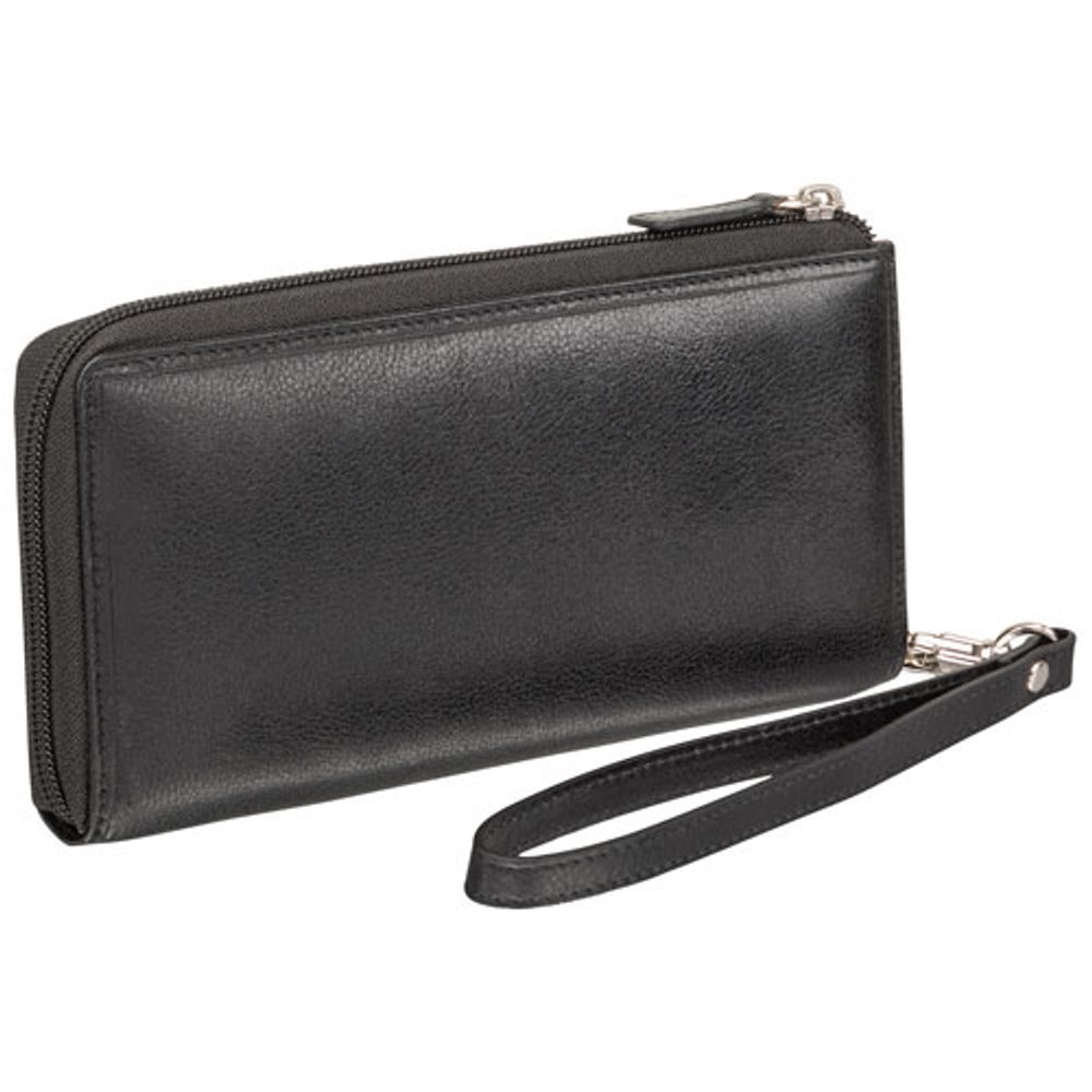 Mancini Equestrian2 RFID Genuine Leather Bi-fold Wristlet