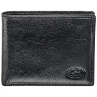 Mancini Equestrian2 RFID Genuine Leather Bi-fold Wing Wallet with Removable Pass Case