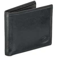 Mancini Equestrian2 RFID Genuine Leather Bi-fold Wallet with Coin Pocket (52955) - Black