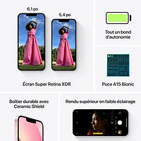 iPhone 13 de 128 Go d'Apple offert par Rogers - Rose - Financement mensuel