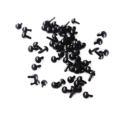 100pcs Brown Plastic Safety Eyes Craft Eyes for Sewing Crafting Buttons Teddy Bear Doll Stuffed Animals Puppet Doll Making DIY Crafts Toy Accessories