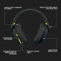 Logitech G435 LIGHTSPEED Bluetooth Wireless Gaming Headset for PC/PS5/PS4/Switch - Black