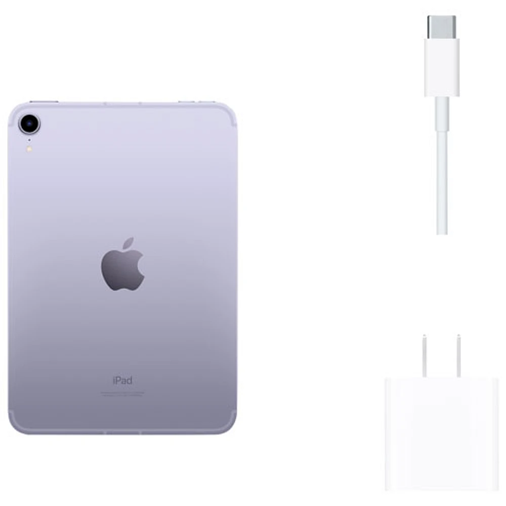 Apple iPad mini 8.3" 64GB with Wi-Fi & 5G (6th Generation) - Purple