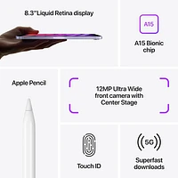 Apple iPad mini 8.3" 64GB with Wi-Fi & 5G (6th Generation) - Starlight