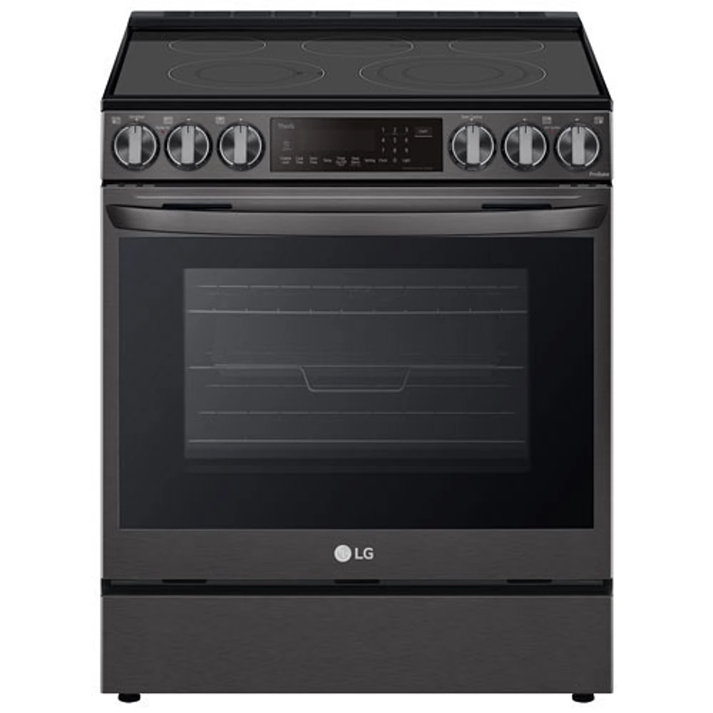 LG 30" Convection Slide-In Electric Air Fry Range (LSEL6335D) - Black - Open Box - Perfect Condition