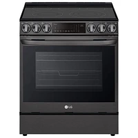 LG 30" Convection Slide-In Electric Air Fry Range (LSEL6335D) - Black - Open Box - Perfect Condition