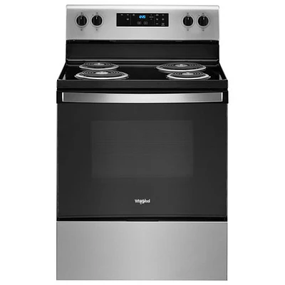 Whirlpool 30" Freestanding Electric Coil Top Range (YWFC315S0JS) -Stainless -Open Box -Perfect Condition