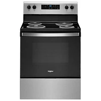 Whirlpool 30" Freestanding Electric Coil Top Range (YWFC315S0JS) -Stainless -Open Box -Perfect Condition