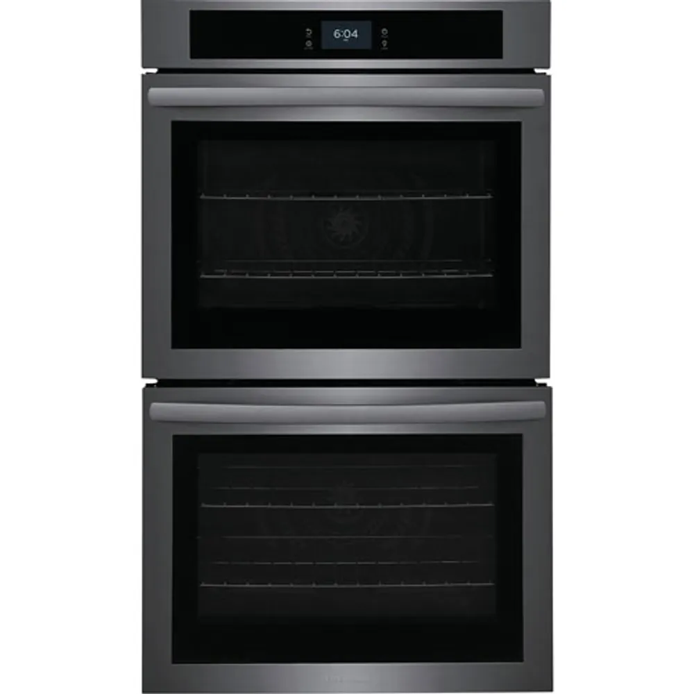 Frigidaire 30" 10.6 Cu. Ft. Double Self-Clean Electric Wall Oven (FCWD3027AD) - Black Stainless