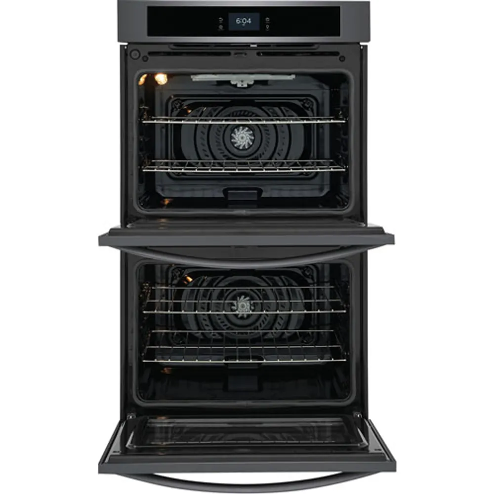 Frigidaire 30" 10.6 Cu. Ft. Double Self-Clean Electric Wall Oven (FCWD3027AD) - Black Stainless