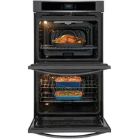 Frigidaire 30" 10.6 Cu. Ft. Double Self-Clean Electric Wall Oven (FCWD3027AD) - Black Stainless