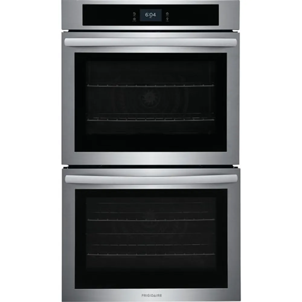 Frigidaire 30" 10.6 Cu. Ft. Double Self-Clean Electric Wall Oven (FCWD3027AS) - Stainless