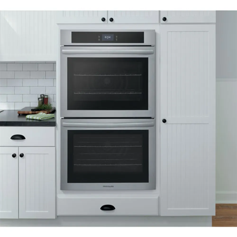 Frigidaire 30" 10.6 Cu. Ft. Double Self-Clean Electric Wall Oven (FCWD3027AS) - Stainless