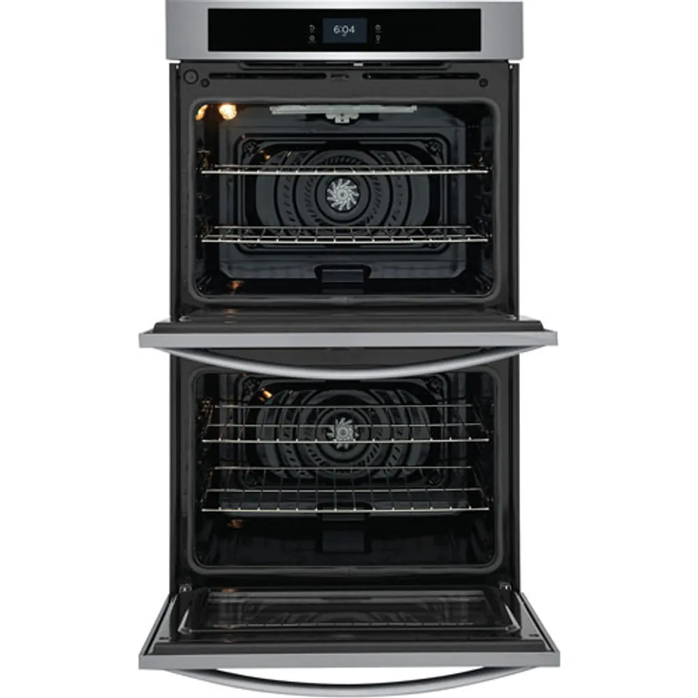 Frigidaire 30" 10.6 Cu. Ft. Double Self-Clean Electric Wall Oven (FCWD3027AS) - Stainless