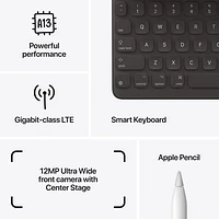 iPad 10,2 po 256 Go avec Wi-Fi et 4G LTE d'Apple (9e génération) offert par Rogers - Gris cosmique