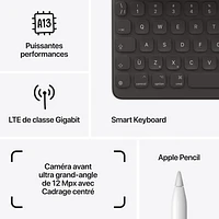 iPad 10,2 po 256 Go avec Wi-Fi et 4G LTE d'Apple (9e génération) offert par Rogers - Gris cosmique