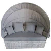 My Patio Positano 2-Piece Round Daybed with Canopy - Grey