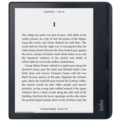 Liseuse numérique à écran tactile de 8 po Sage HD de Kobo (N778-KU-BK-K-EP) - Noir