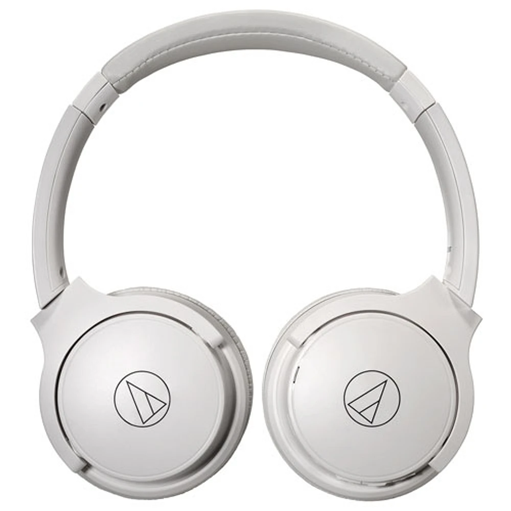 Audio Technica ATH-S220BT On-Ear Sound Isolating Bluetooth Headphones - White