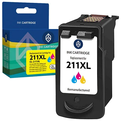 Cartouche d'encre couleur de TToner compatible avec Canon (TT-211XL-C)