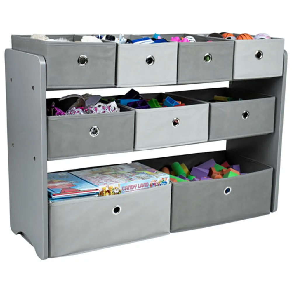 Humble Crew Fabric 9-Bin Kids Toy Organizer - Grey