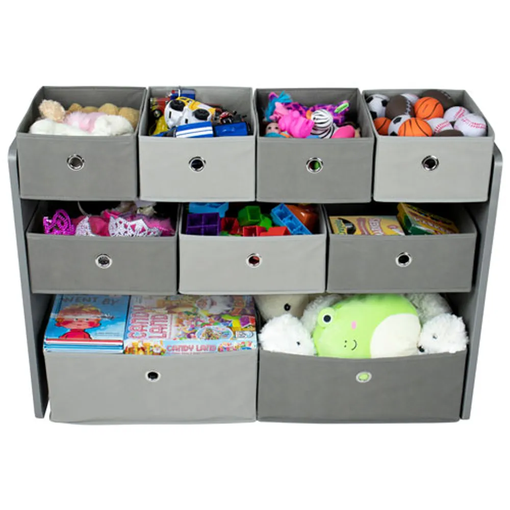 Humble Crew Fabric 9-Bin Kids Toy Organizer - Grey