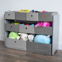 Humble Crew Fabric 9-Bin Kids Toy Organizer - Grey