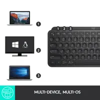 Clavier ergonomique rétroéclairé Bluetooth MX Keys Mini de Logitech