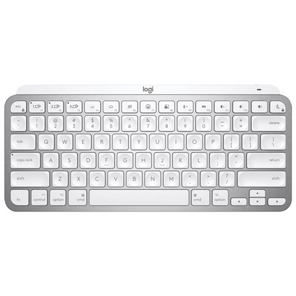 Clavier ergonomique rétroéclairé mécanique Bluetooth MX Mini de Logitech pour Mac - Gris pâle