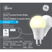 GE Cync A19 Smart LED Light Bulb - Soft White - 2 Pack