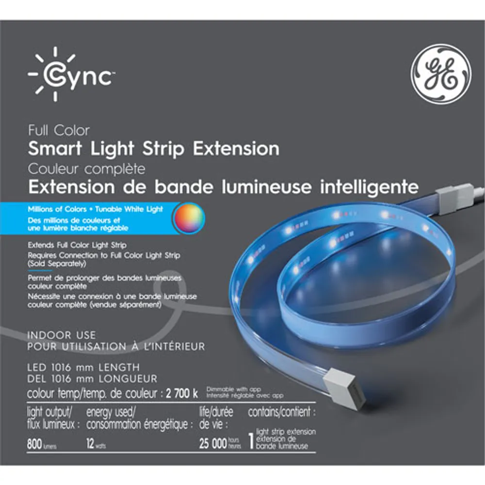 GE Cync 1m (3.28 ft) Direct Connect Smart LED Light Strip Extension (GE Cync Light Strip Required)