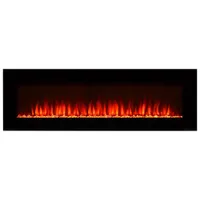 Paramount Smart Premium 42" Recessed/Wall-Mounted Electric Fireplace - 5000 BTU - Black