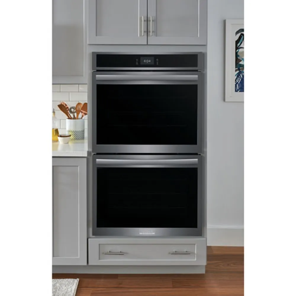 Frigidaire Gallery 30" 10.6 Cu. Ft. Double Electric Wall Oven (GCWD3067AD) - Black Stainless