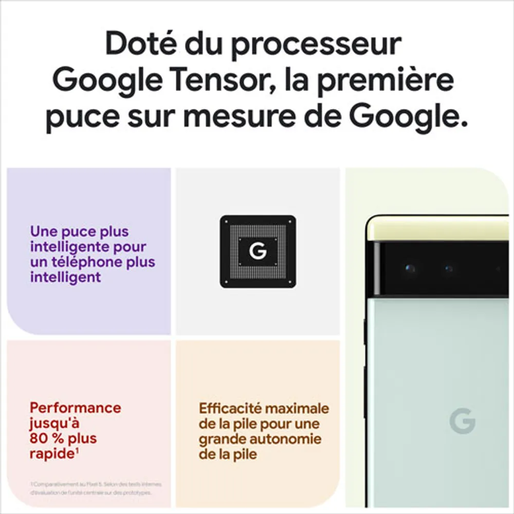 Pixel 6 de 128 Go de Google - Noir orageux - Déverrouillé