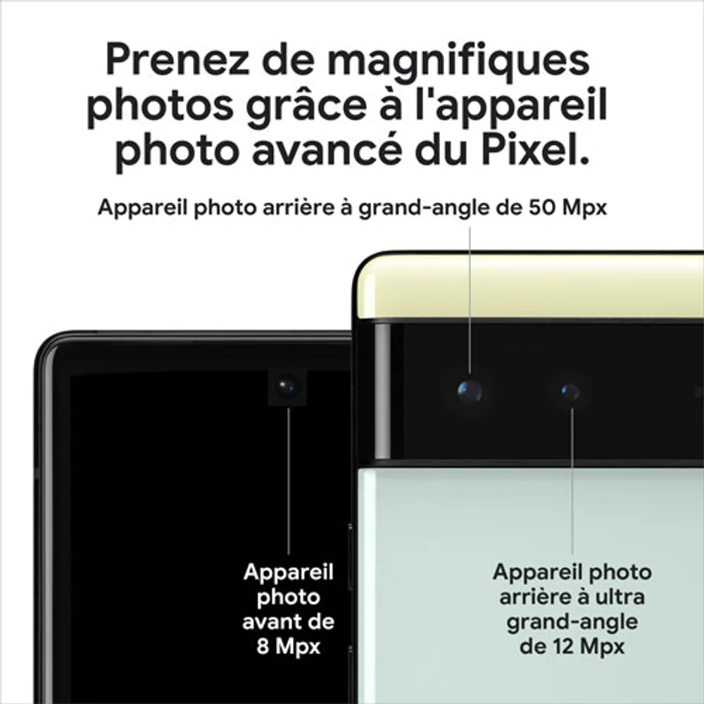 Pixel 6 de 128 Go de Google - Noir orageux - Déverrouillé