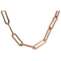 Bronzoro Paperclip Link Bracelet in 18K Rose Gold on Bronze