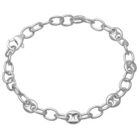 Bronzoro Puffed Marine Link Bracelet in Palladium on Bronze