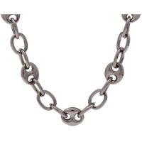 Bronzoro Puffed Marine Link Bracelet in Ruthenium on Bronze