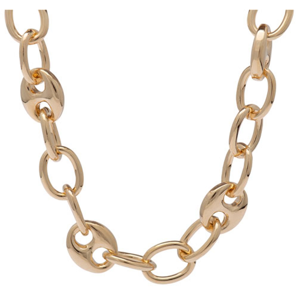 Bronzoro Puffed Marine Link Bracelet in 18K Yellow Gold on Bronze