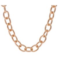 Bronzoro Oval Rolo Link Bracelet in 18K Rose Gold on Bronze