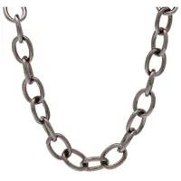 Bronzoro Oval Rolo Link Bracelet in Ruthenium on Bronze