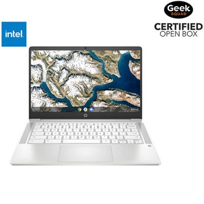 Open Box - HP 14" Chromebook - Mineral Silver (Intel Celeron N4500/64GB eMMC/4GB RAM/Chrome OS)