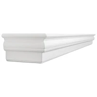 Elements Montego 45" Wood Veneer Mantel / Wall Shelf - White