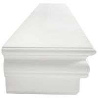 Elements Montego 45" Wood Veneer Mantel / Wall Shelf - White