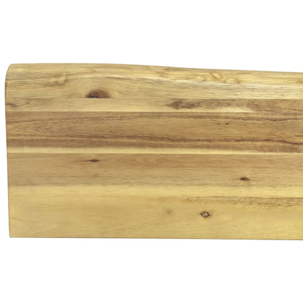 Elements 60" Acacia Wood Mantel / Wall Shelf - Natural