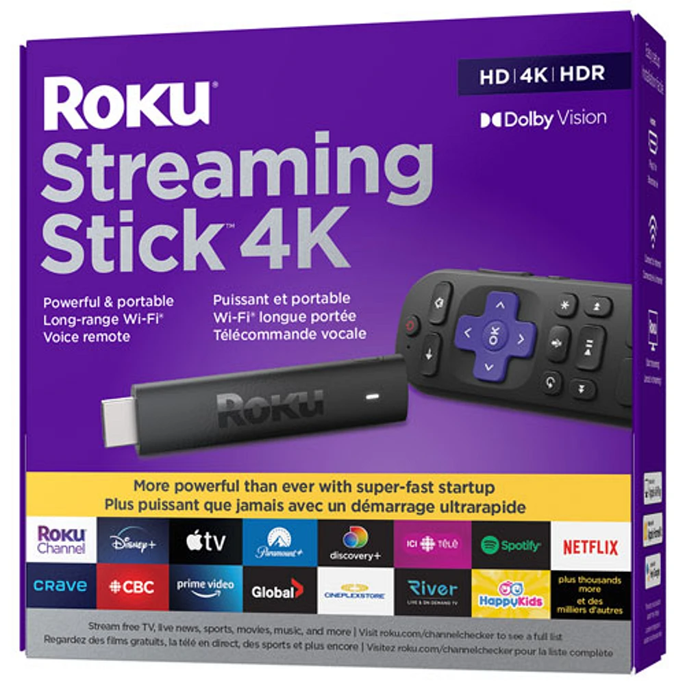 Roku Streaming Stick 4K Media Streamer with Remote