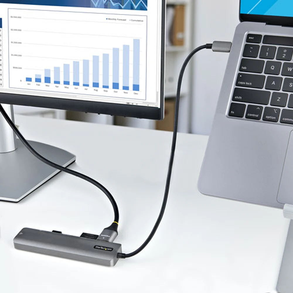 StarTech 7-In-1 USB-C Hub with Power Delivery (DKT30CHSDPD1) - Black/Space Grey